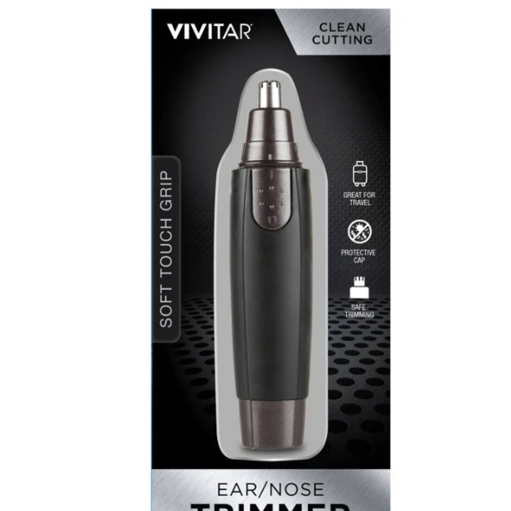 Vivitar Black Ear & Nose Trimmer with Soft-Touch Grip
